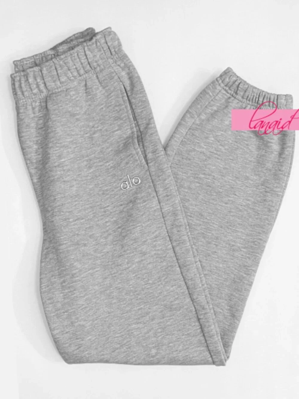Alo Accolade Sweatpants Athletic Heathered Grey High-Rise Fleece Joggers Sweats